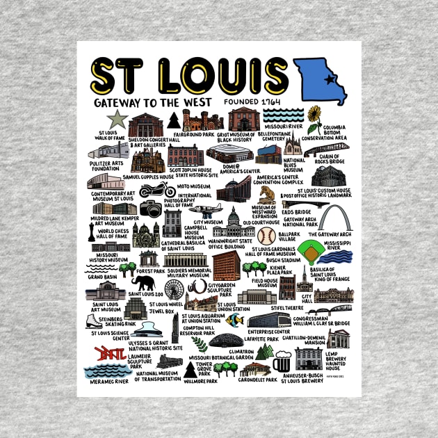 St Louis Map by fiberandgloss